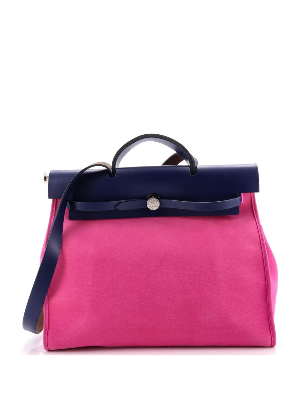 Hermes Herbag Zip Leather And Toile 39 #276536H23B